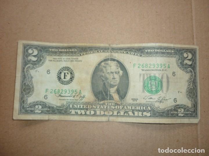 Billete De 2 Dolares 1976 Sello Verde Valor