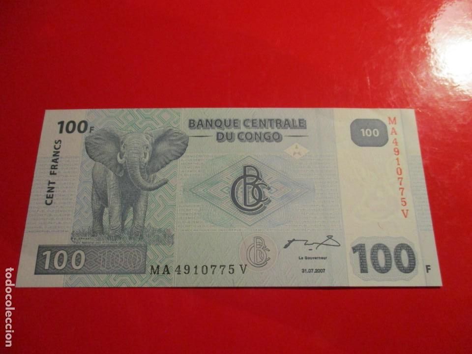 Billetes extranjeros: Congo. billete de 100 francos. 2007 - Foto 1