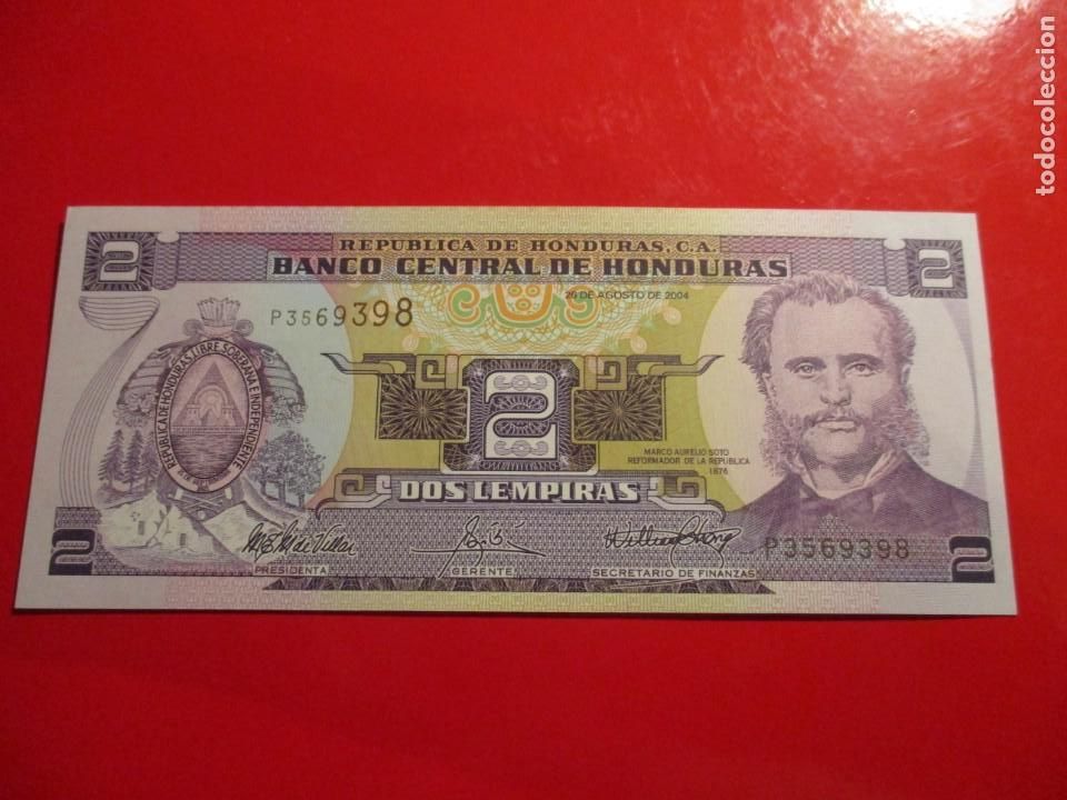 Billetes extranjeros: Honduras. billete de 2 lempiras 2004 - Foto 1