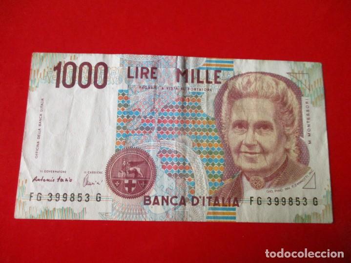 Billets internationaux: Italia. billete de 1000 liras 1990