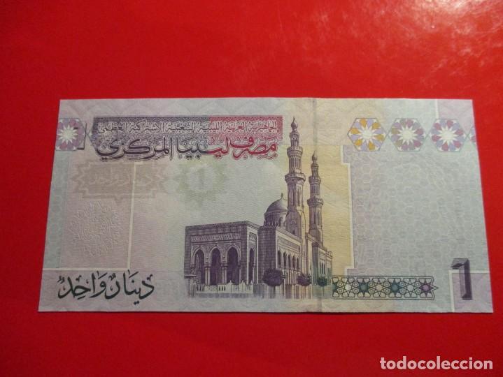Billetes extranjeros: Libya. billete de 1 dinar 2009 - Foto 2