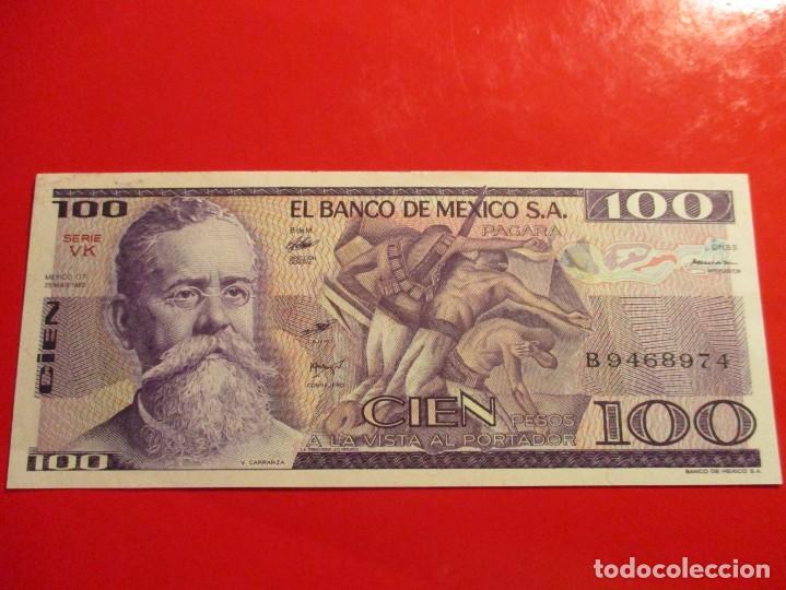 Billetes extranjeros: Mexico. billete de 100 pesos 1982 - Foto 1