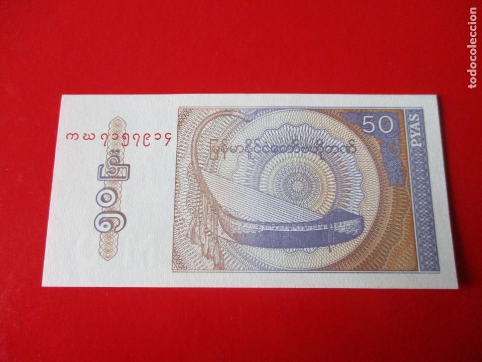 Billetes extranjeros: Myanmar. billete de 50 pyas - Foto 2