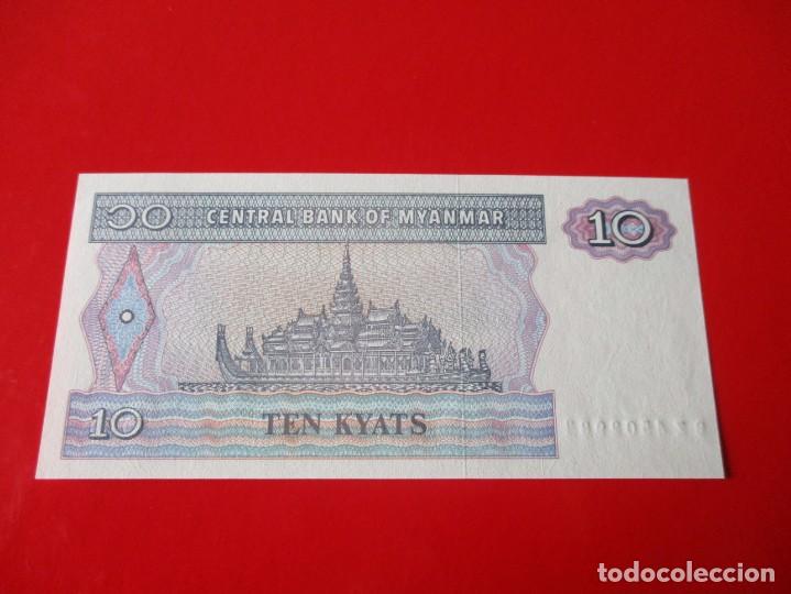 Billetes extranjeros: Myanmar. billete de 10 kyats - Foto 2