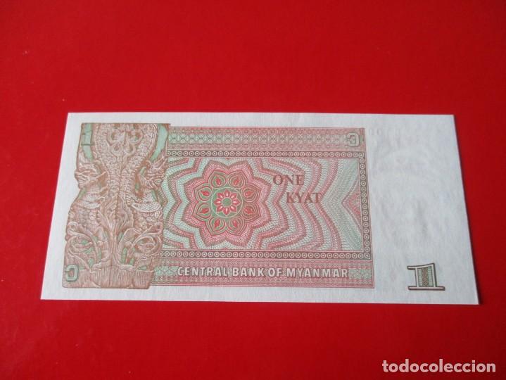 Billetes extranjeros: Myanmar. billete de 1 kyat - Foto 2