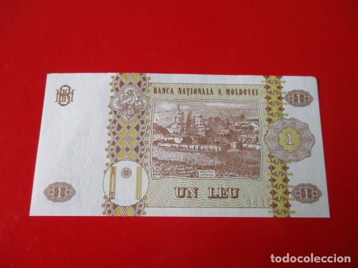 Billetes extranjeros: Moldavia. billete de 1 leu 2006 - Foto 2