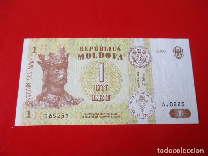 Billetes extranjeros: Moldavia. billete de 1 leu 2006 - Foto 1