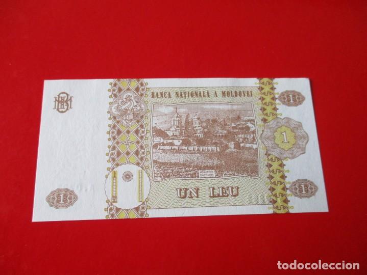 Billetes extranjeros: Moldavia. billete de 1 leu 2006 - Foto 2