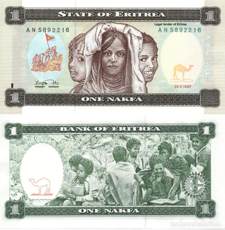 Billetes extranjeros: Eritrea. 1 Nakfa. 1997. P-1. SC - Foto 1