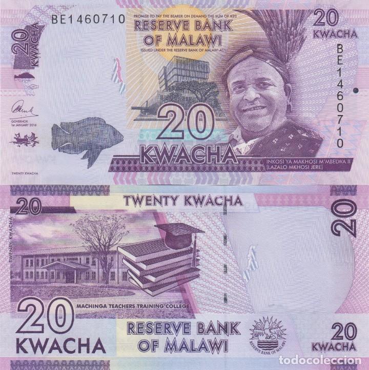 Billetes extranjeros: MALAWI - 20 KWACHA DE 2016 - SIN CIRCULAR - Foto 1
