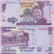 Billetes extranjeros: MALAWI - 20 KWACHA DE 2016 - SIN CIRCULAR. Lote 364020461