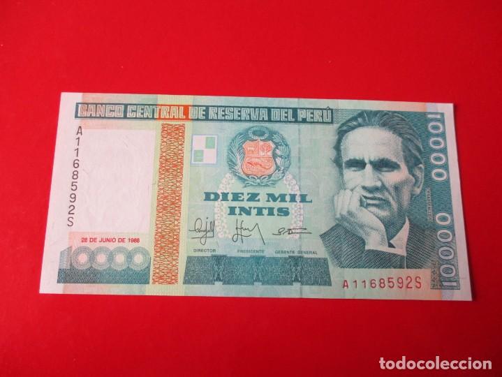 Billetes extranjeros: Peru. billete de 1000 intis. 1988 - Foto 1