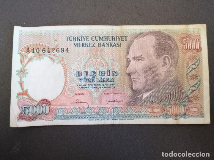 Billetes extranjeros: Billetes de Turqu&iacute;a a&ntilde;o 1970 - Foto 14