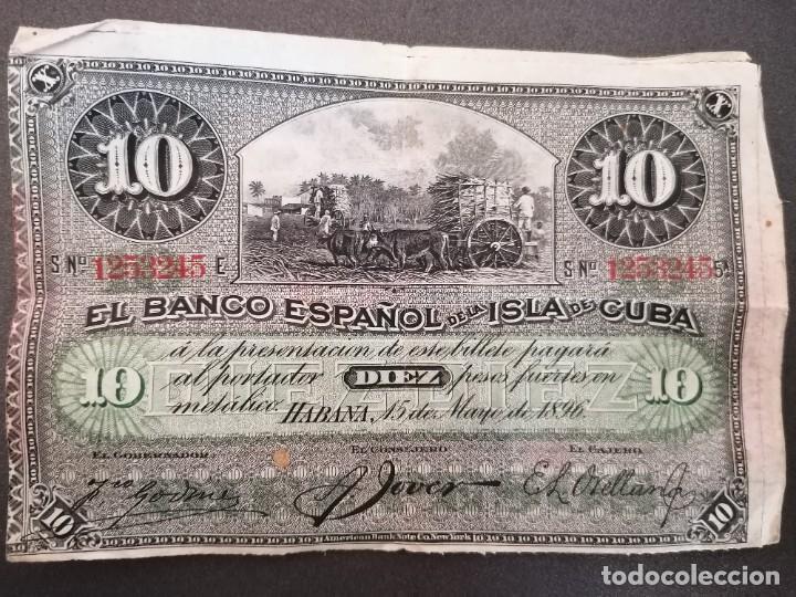 Billetes extranjeros: Billete de 10 pesos Cuba - Foto 1