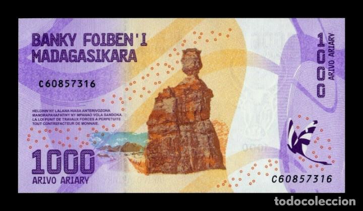 Billetes extranjeros: Madagascar 1000 Ariary 2017 Pick 100a Sc Unc - Foto 2
