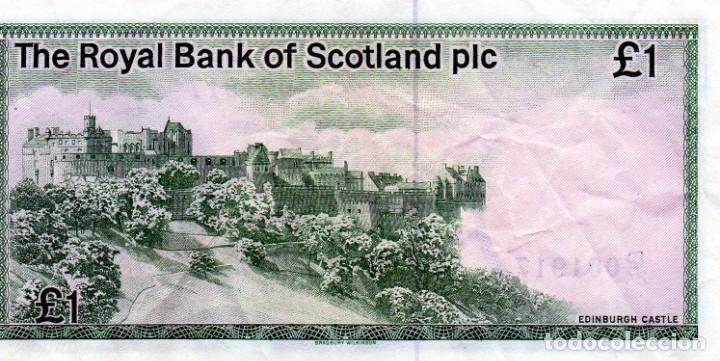 Billetes extranjeros: Billete de escocia one pound 1985 - Foto 2