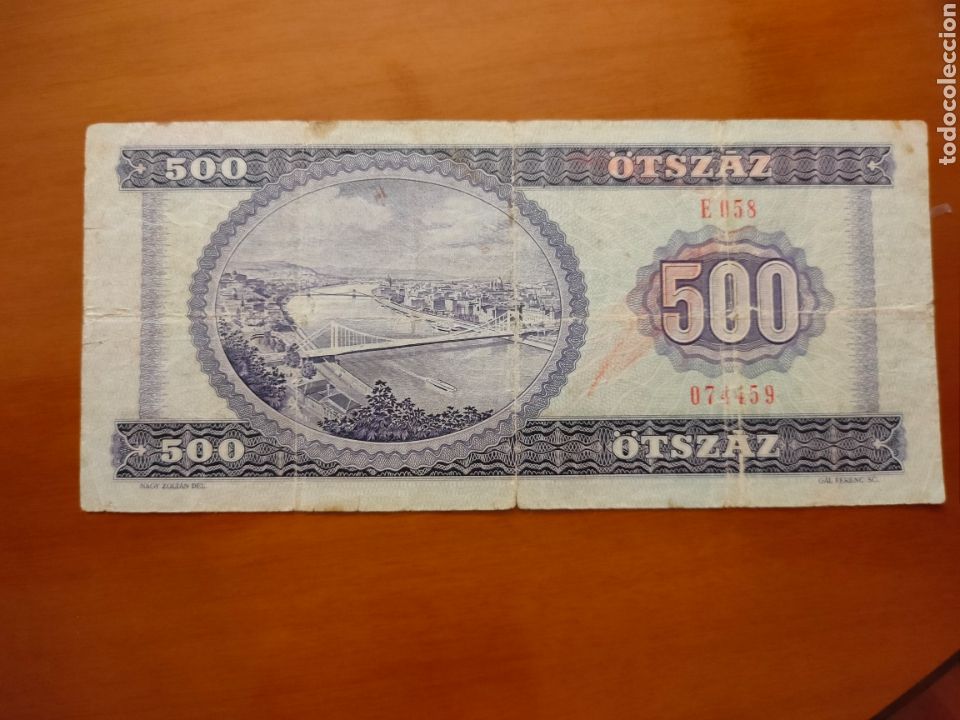 Billetes extranjeros: BILLETE 500 FLORINT 1975 HUNGR&Iacute;A - Foto 2