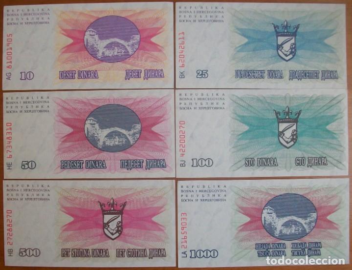 bosnia-herzegovina. lote/set 6 billetes:10, 25, - Compra venta en