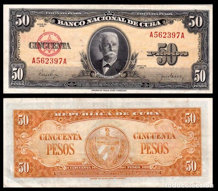 Billetes extranjeros: CUBA: 50 pesos. - Foto 1