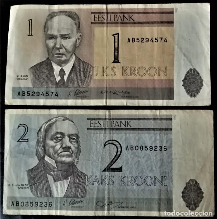 Billetes extranjeros: DOS BILLETES DE ESTONIA - Foto 1