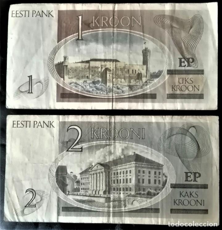 Billetes extranjeros: DOS BILLETES DE ESTONIA - Foto 2