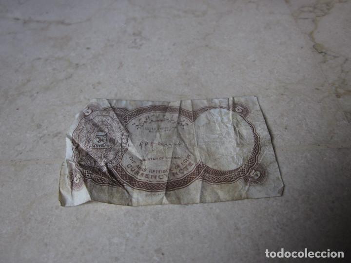 Billetes extranjeros: BILLETE 5 PIASTRAS EGIPTO - Foto 2