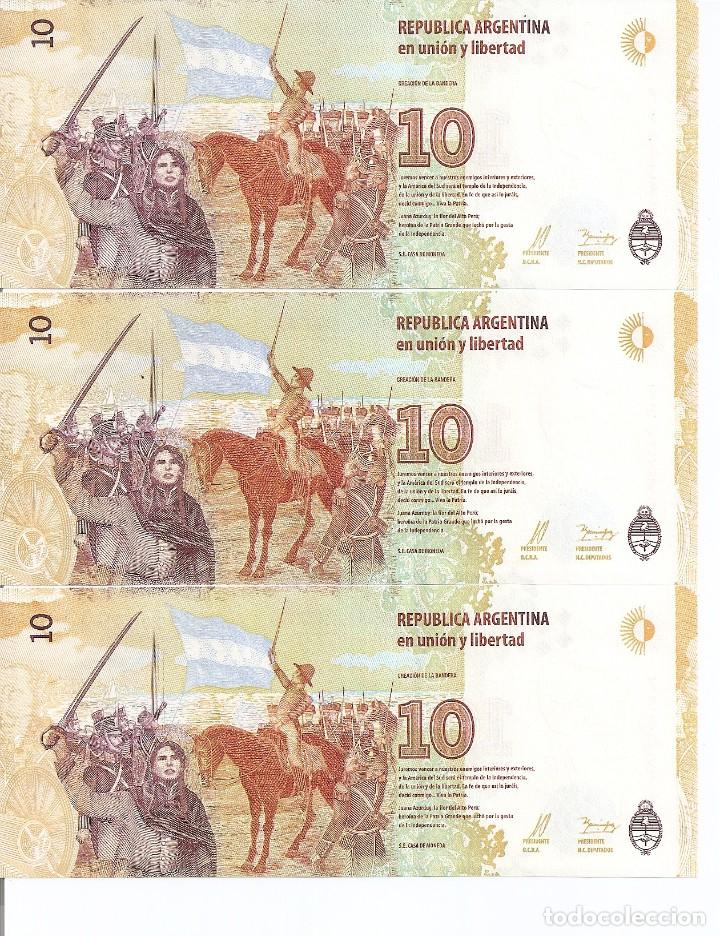 Billetes extranjeros: ARGENTINA 10 PESOS 2017 SC x1 - Foto 2