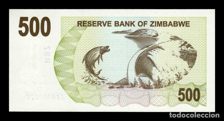 Billetes extranjeros: Zimbabwe 500 Dollars 2006 (2007) Pick 43 SC UNC - Foto 2