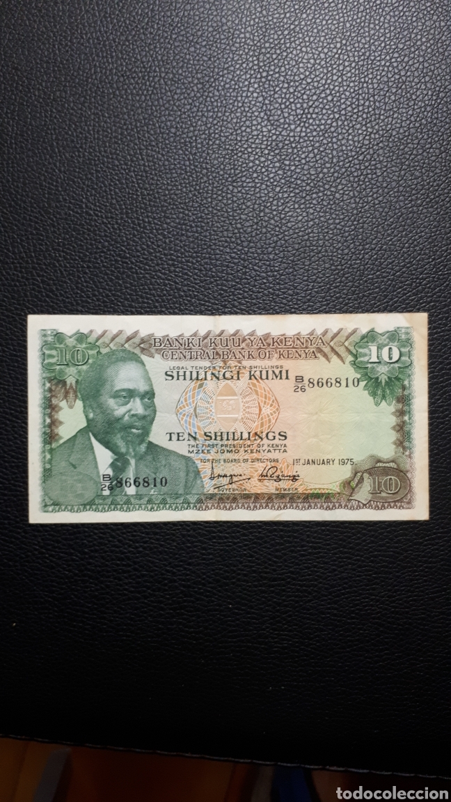 Billetes extranjeros: KENIA 10 schiling 1975 - Foto 1