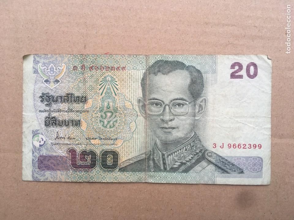 Billetes extranjeros: TAILANDIA - 20 BATH ( 2003)J9662399 RC - Foto 1