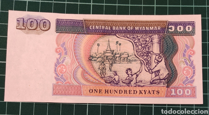 Billetes extranjeros: Myanmar 100 kyats sin circular - Foto 2
