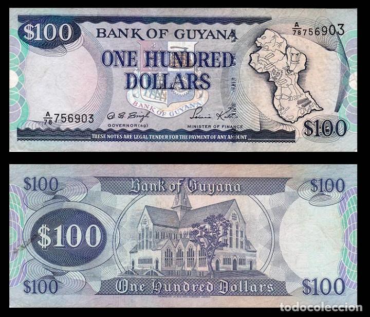 Billetes extranjeros: GUYANA: 100 dolares. - Foto 1