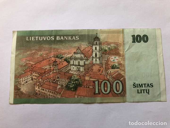 Billetes extranjeros: Billete Lituania 100/2007 - Foto 2