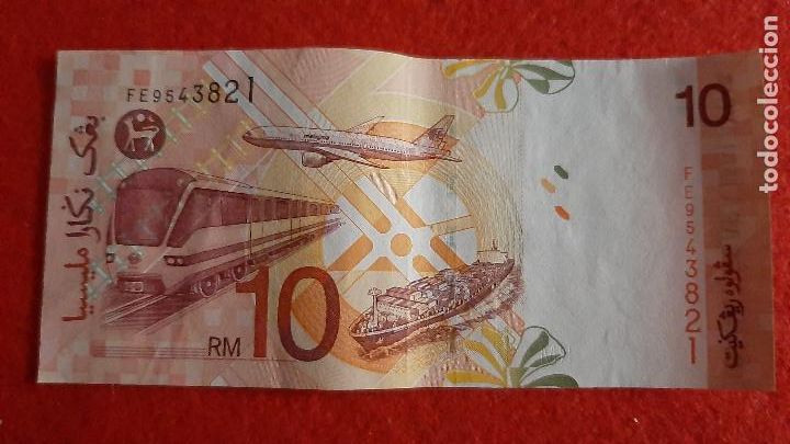 Billetes extranjeros: BILLETE MALASIA MALAYSIA 10 RINGGIT ORIGINAL T821 - Foto 2