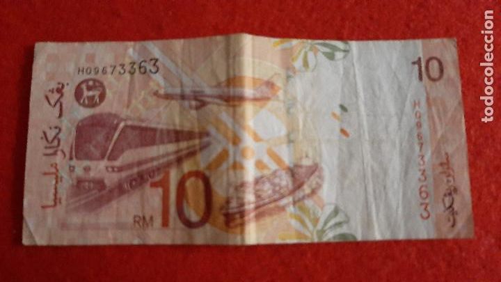 Billetes extranjeros: BILLETE MALASIA MALAYSIA 10 RINGGIT ORIGINAL T363 - Foto 2