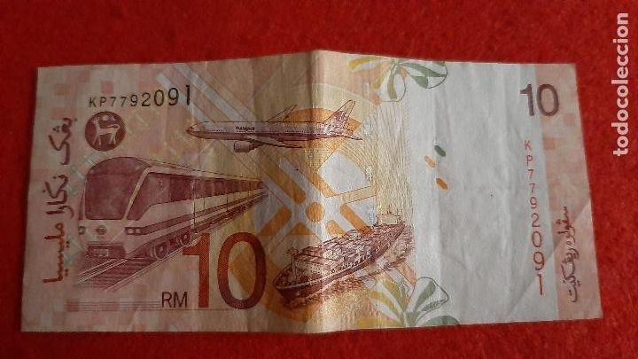 Billetes extranjeros: BILLETE MALASIA MALAYSIA 10 RINGGIT ORIGINAL T091 - Foto 2