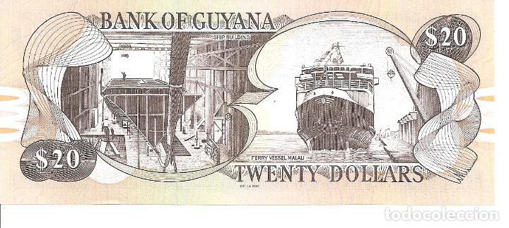 Billetes extranjeros: GUYANA 20 DOLLARS 2018 SC - Foto 2