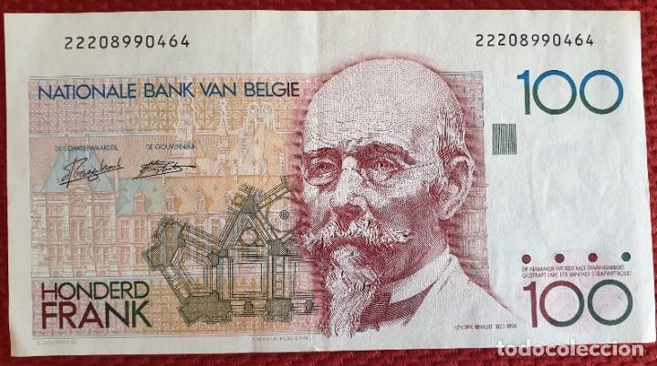 Billetes extranjeros: Billete 100 francos belgas - Foto 1