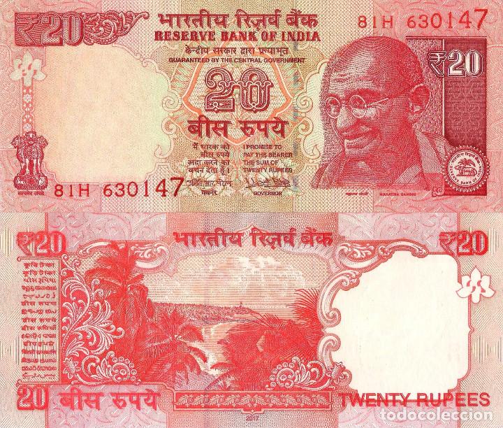 Billetes extranjeros: INDIA, 20 RUPEES, 2017, P103x, UNC - Foto 1