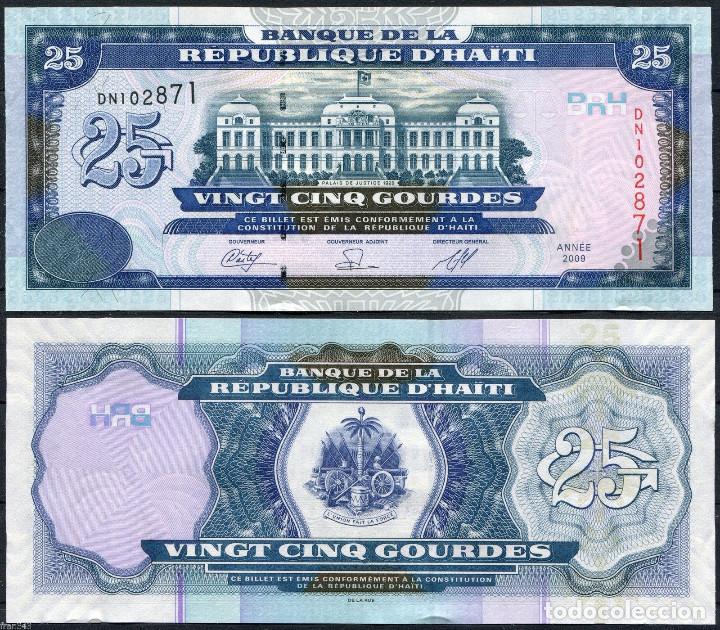 Billetes extranjeros: HAITI 25 Gourdes 2000 2009 Pick 266d SC