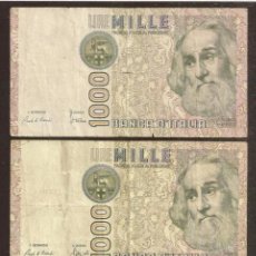 Billetes extranjeros: ITALIA. 4 X 1000 LIRE. MARCO POLO.. Lote 241115920
