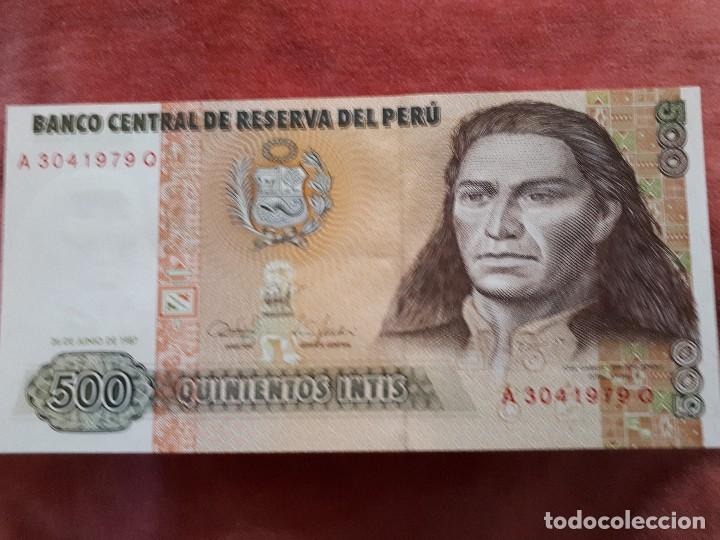 Billetes extranjeros: PERU 500 INTIS - Foto 1