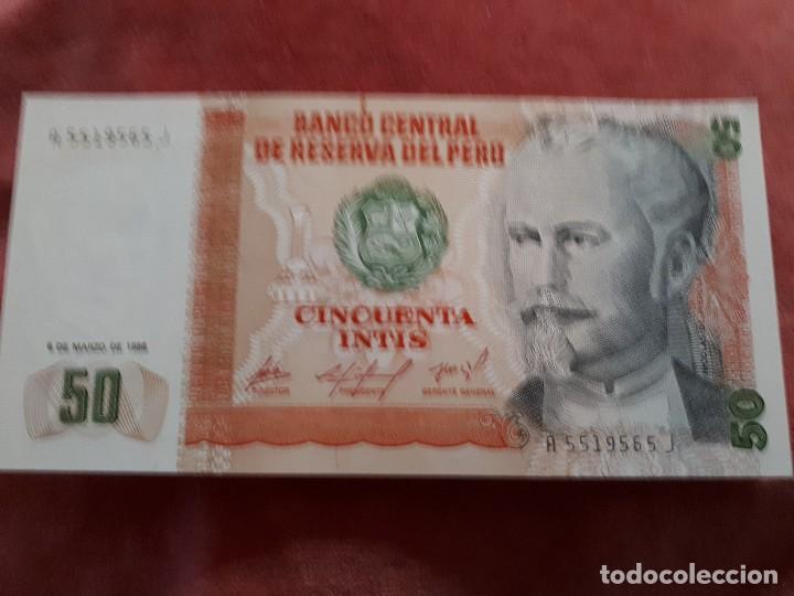 Billetes extranjeros: PERU 50 INTIS - Foto 1