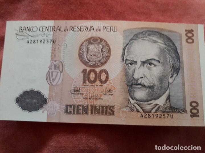 Billetes extranjeros: PERU 100 INTIS - Foto 1
