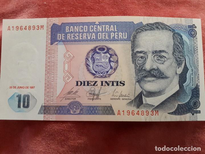 Billetes extranjeros: PERU 10 INTIS - Foto 1