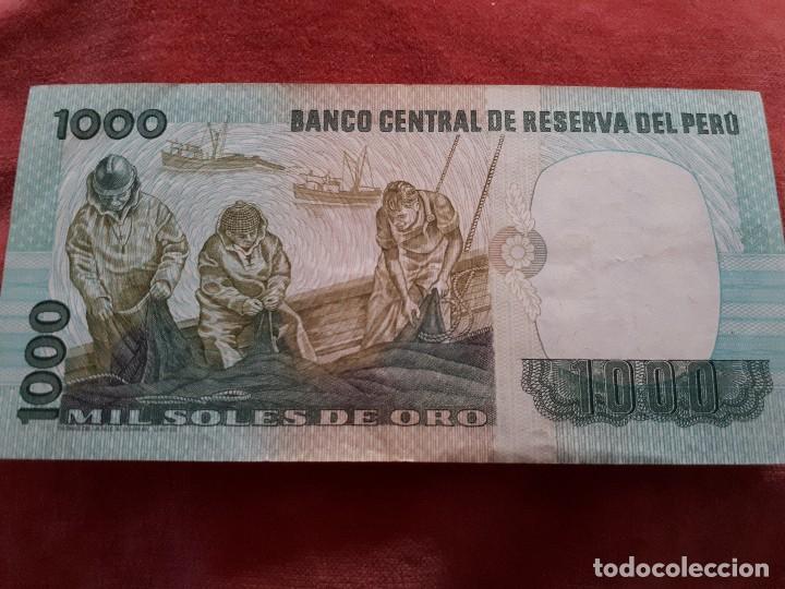 Billetes extranjeros: PERU 1000 SOLES DE ORO - Foto 2
