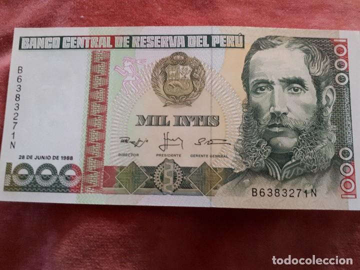 Billetes extranjeros: PERU 1000 INTIS - Foto 1