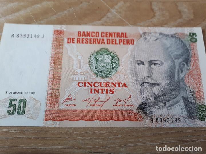 Billetes extranjeros: PERU 50 INTIS - Foto 1