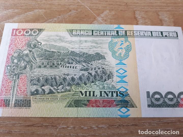 Billetes extranjeros: PERU 1000 INTIS - Foto 2