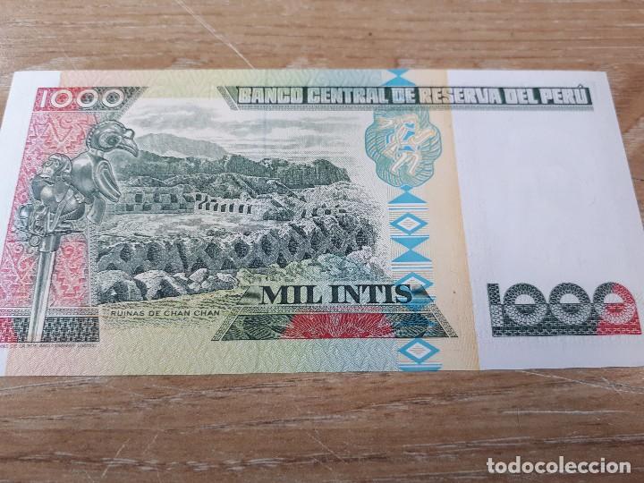 Billetes extranjeros: PERU 1000 INTIS - Foto 2